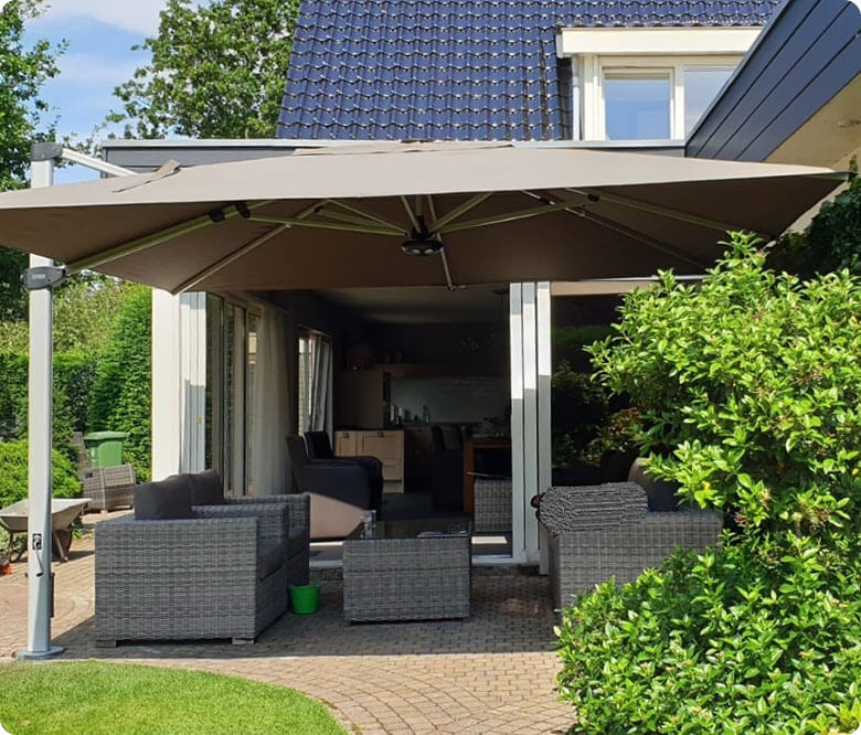 Grote Parasol Luxe Parasol | Parasol 4x4 Parasol 5x5 | Grote Parasols